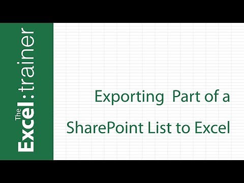 Exporting Part of a SharePoint List to Excel