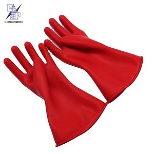 [Hot Item] Electrician High Voltage Hand Shape Waterproof Safety Protective Work Gloves 12kv Insulating