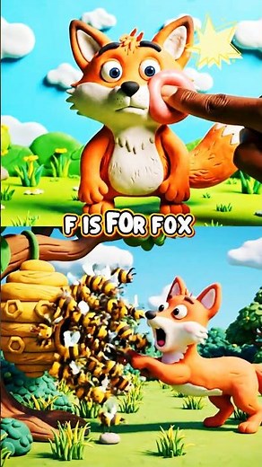 Clay Elephant, Fox, Gorilla & Hippo Get Puffy Cheeks! 😂🐝 ABC Fun – Don’t Tease a Beehive!