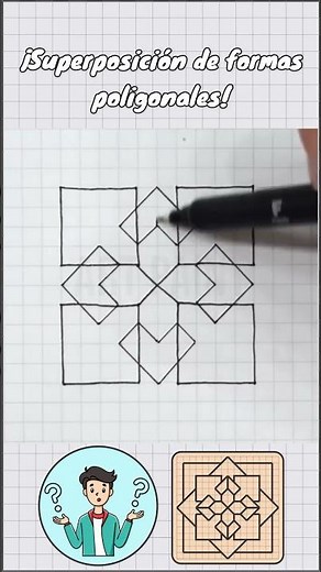 Superposicion de poligonos! #figurasgeometricas #polígonos #dibujotécnico