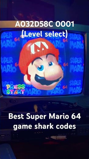 Best Super Mario 64 game shark codes #supermario64 #nintendo #gameshark #retrogaming #90s