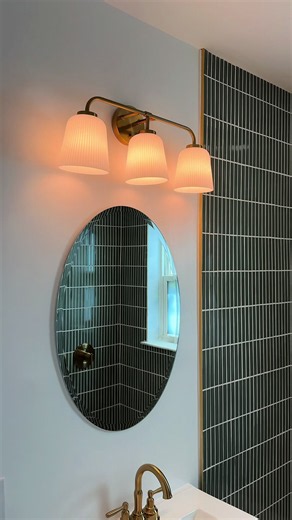 Couldn’t be happier with how this guest bathroom renovation came together! This was originally was grossest room in the house and now it feels so peaceful and pretty. Added everything we used for this transformation to my ShopMy under “House Flip” :) #homerenovation #guestbathroommakeover #bathroomrenovation #bathroomremodel #hometransformation