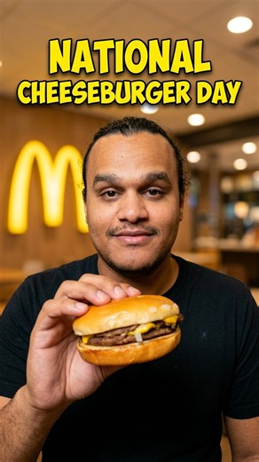 Celebrating National Cheeseburger Day at MCDONALDS