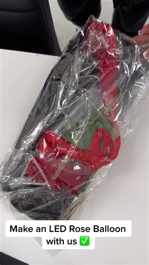 LED Rose Balloon Tutorial - We’re no professionals but here’s how we did it! #fyp #craftblanks #wholesaleuk #balloonmaking #valentinesday #smallbusiness #roseballoon