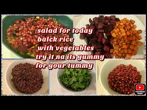 black rice with vegetables salad recipe