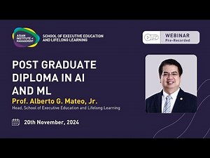 Online Webinar | Postgraduate Diploma in Artificial Intelligence and Machine Learning | AIM | 2024