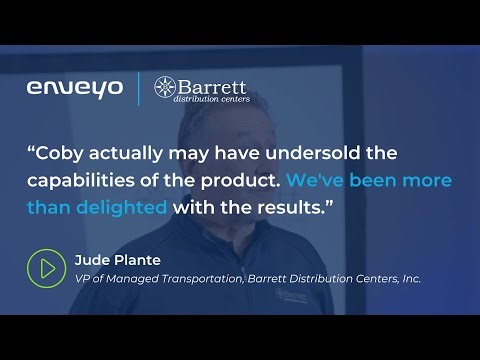 Jude Plante, VP of Managed Transportation for Barrett Distribution, Enveyo Client Testimonial