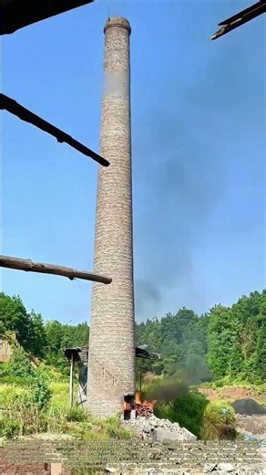 Dropping the Chimney: How Controlled Explosives Bring Down a Brick Giant