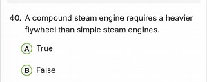 A compound steam engine requires a heavier flywheel than simple... | Filo