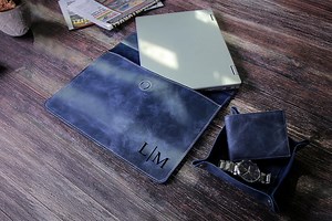 Real Leather Laptop Case, Handmade Tablet Sleeve, A4 Paper Folded File, Tech Teacher Gift, Laptop Case for Students,graduation Gift for Him - Etsy