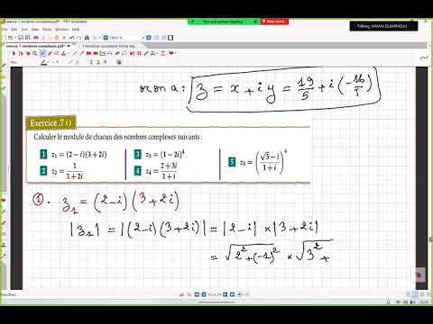 Exercice 7 Propriétés du module : Les nombres complexes