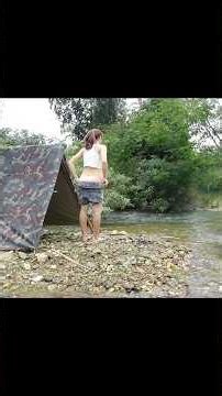 Step-by-Step: Building an Underground Bushcraft Hut #shorts