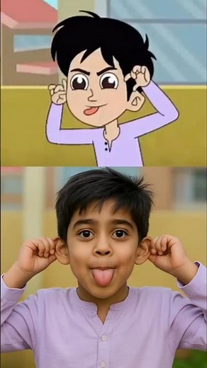 Chicko Aur Bunty Cartoon In Real Life |Cartoon Vs Real Life | #chikoobunty #horror #short #fyp