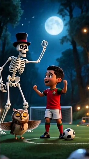 Ronaldo Dances with a Skeleton and Owl #halloweenfun #halloween