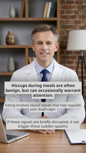 Hiccups during meals are often benign, but can occasionally warrant attention.