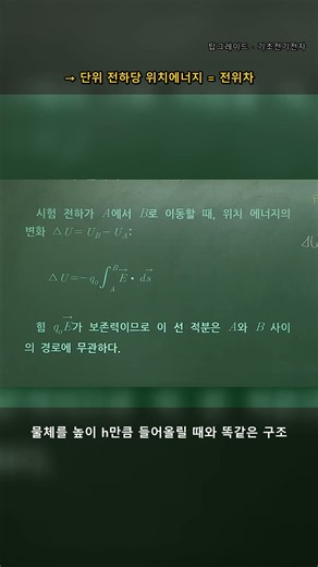 전압은 결국 '높이'다 | 전위와 전위차 | 기초전기전자 #shorts