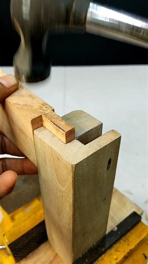 Without Nails! Japanese Wood Joint #woodworking #journey #shorts