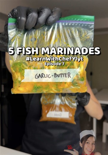 5 FISH MARINADES 🇵🇭 #LearnWithChefYlyt Marinating fish boosts flavor and tenderizes the meat by breaking down proteins while locking in moisture. It also creates a protective barrier during cooking, reducing the formation of harmful compounds and shortening cooking time. 😋 1. Pinoy Kinilaw “Ceviche” 1/2 cup white vinegar or coconut/cane vinegar 1/4 cup calamansi juice A thumb of ginger 1 small red onion 1-2 red chilies (siling labuyo) 1 tbsp fish sauce (patis) or salt to taste ½ tsp black pep