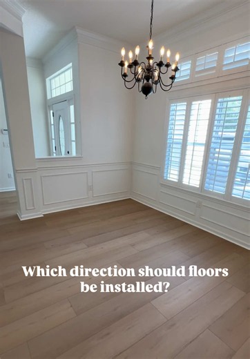 Comment “Nevada” The best direction to lay your new flooring… Depends on several factors, including the room’s shape, natural light, and structural elements. Here are some general guidelines: \t1.\tParallel to the Longest Wall – Laying flooring parallel to the longest wall in the room creates a sense of length and openness. This is a common choice for rectangular rooms. \t2.\tPerpendicular to Floor Joists – If installing hardwood or engineered wood, it’s best to lay the planks perpendicular to t