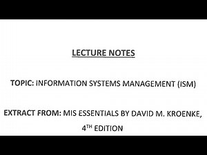 Information System Management | Eps 1