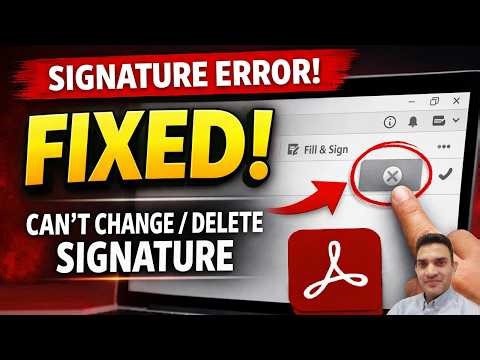 How to Change or Delete Saved Signature in Adobe Acrobat | Can’t Remove Adobe Signature X Greyed Out