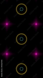 Hypnotic strobe background. Led laser neon lights flickering. Strong crazy moving shapes. Music show opener video Stock Video