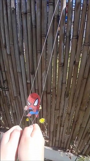 DiyCraft: Crea il tuo Spider-Man 🕷️ dinamico con ragnatela mobile🕸️ #shorts