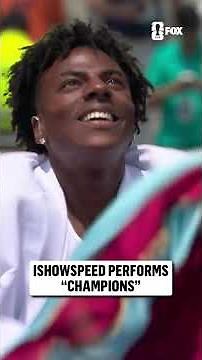 ‪@IShowSpeed‬ performs his song "Champions" during the 2026 FIFA World Cup Closing Ceremonies