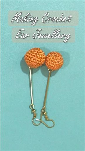 how to make Crochet Ear Jewellery #crochettutorial#crochetforbeginners#crochetearrings#crochet