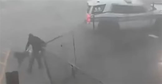 Loyal Officer Refuses To Leave K9 Partner Behind When Raging Tornado Strikes.