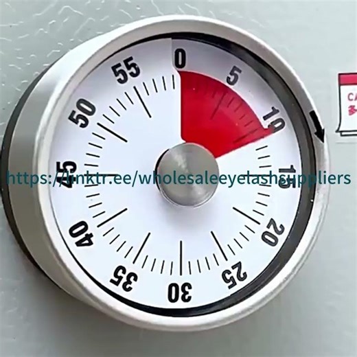 Spring-wound timer of remove lash. Set a 3 or 5 minutes alarm for removing false eyelashes.
