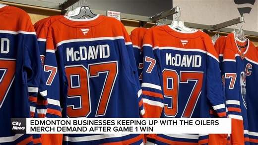 Edmonton business keeping up with Oilers merch demand