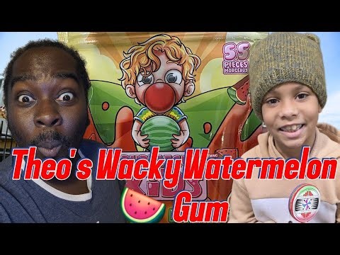 Theo’s Wacky Watermelon Gum Taste Test 🍉💥 | Fun Candy Review!
