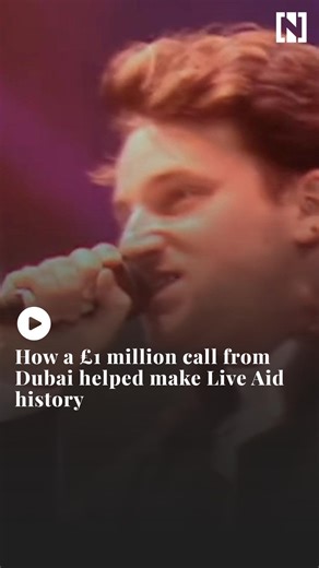 When donations stalled at Live Aid in 1985, a £1 million pledge from Dubai’s ruling family, announced live on air by Bob Geldof, helped turn the tide. 40 years on, we revisit the UAE’s pivotal role in the “greatest show on Earth”. | The National