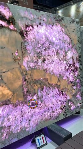 Translucent Stone Panel with Backlit Color-Changing LED Effect #shorts #interiordesign #architecture