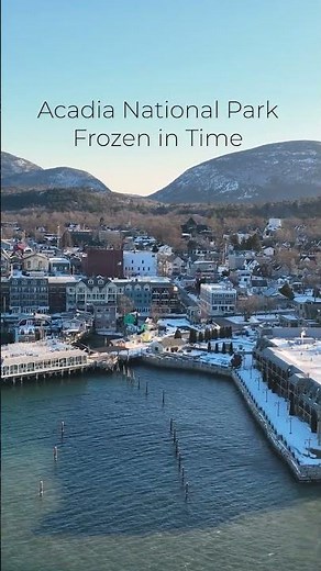 Bar Harbor, Maine in Winter | Aerial Views of Acadia