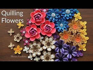 3D Quilling Flowers/ Advanced Paper Flowers Making