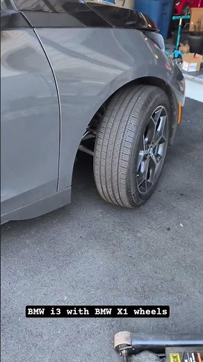 Installing BMW X1 wheels on i3 #bmwi3 #bmwi3wheels #bmw