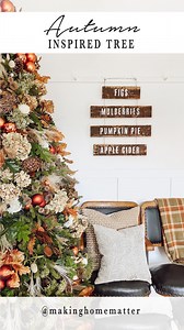 Anna King on Instagram: "🍁Autumn tree🍁 Why not dress your tree for Autumn, whether it’s for harvest, thanksgiving, Halloween or just because! I wasn’t planning on putting up my Christmas tree this early but I felt inspired to create an Autumn tree with the abundance of faux stems I have accumulated! Plus I dress Christmas trees for a living this time of year so I have to get the practice in!! TOP TIPS: ▪️Decorate an Autumn tree now so your tree is in place ready for the Christmas season! The m