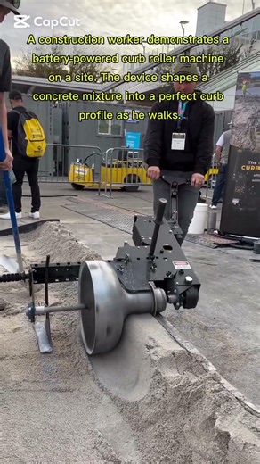 Efficient Concrete Curb Shaping Machine Demo
