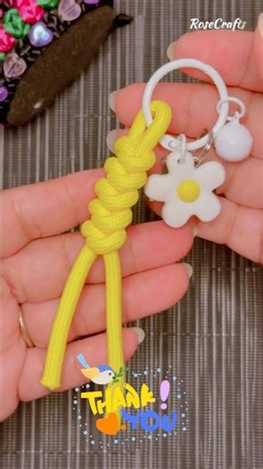 DIY Keychain 💫 Snake knot keychain #shorts #shortsfeed #diy #howto #craft #knot #tutorial #viral