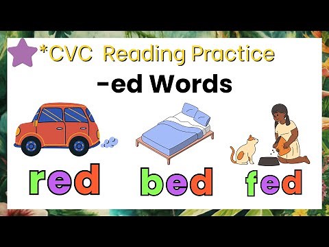 CVC Words for Kids: Learn to Read -ed Words with Fun Pictures