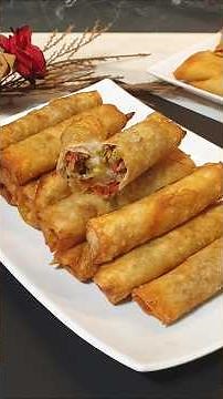 Lets cook Chinese street style chicken spring roll #short #foryou #viral #trending #springroll