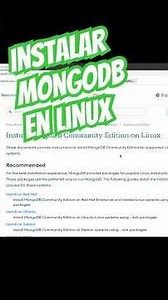 Instalación de MongoDB en Linux paso a paso #shorts #mongodb