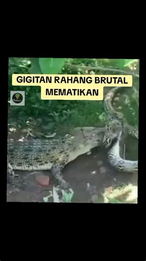 Python Tak Berkutik! Disergap Buaya Dalam Sekejap🐊🔥 #shorts #predator #wildlife #buaya #animalshorts