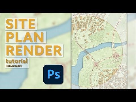 Architecture Site Plan Render Tutorial with Adobe Photoshop