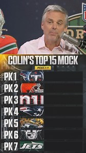 63K views · 6.4K reactions | MOCK DRAFT Colin’s top 15 picks. Thoughts?? | NFL on FOX | Facebook