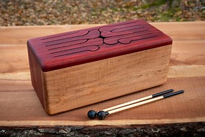Premium 10-key Wooden Tongue Drum Xylodrum Padauk / Tiger Maple F Pentatonic - Etsy