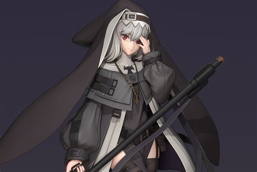 【学员作品】明日方舟-幽灵鲨3d模型