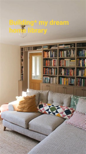 diy dream home library! #bookshelf #booktube #bookpodcast #bookcollection